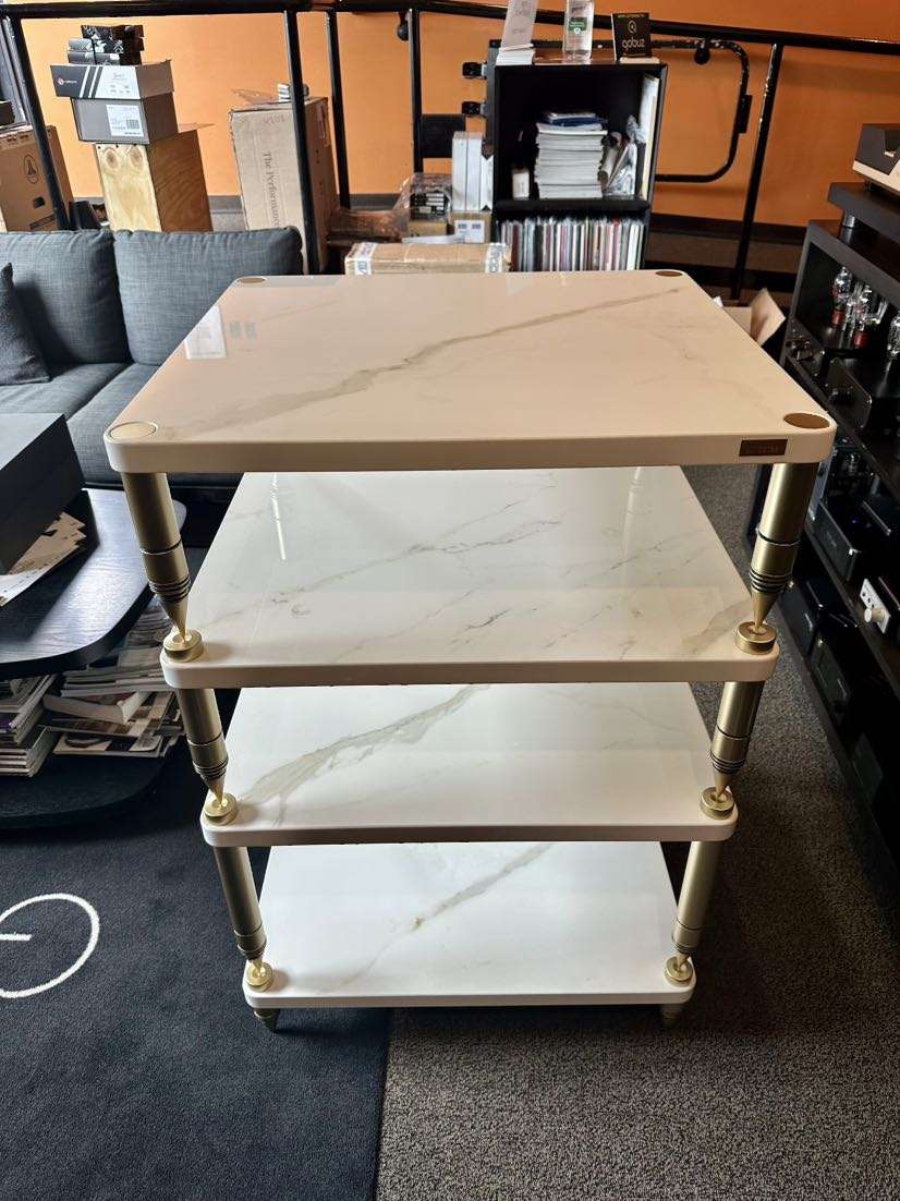 SolidSteel HP-4 Audio Rack (USED - Calcatta Gold White) (available to demo)