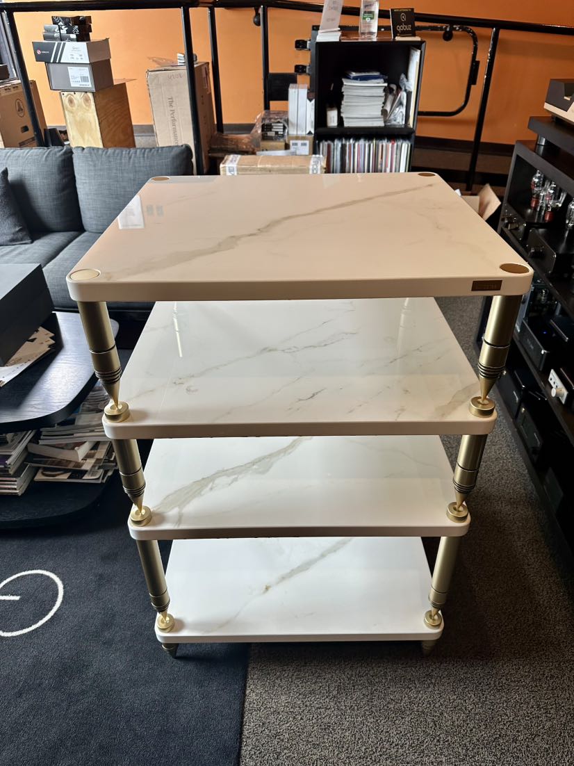 SolidSteel HP-4 Audio Rack (USED - Calcatta Gold White) (available to demo)
