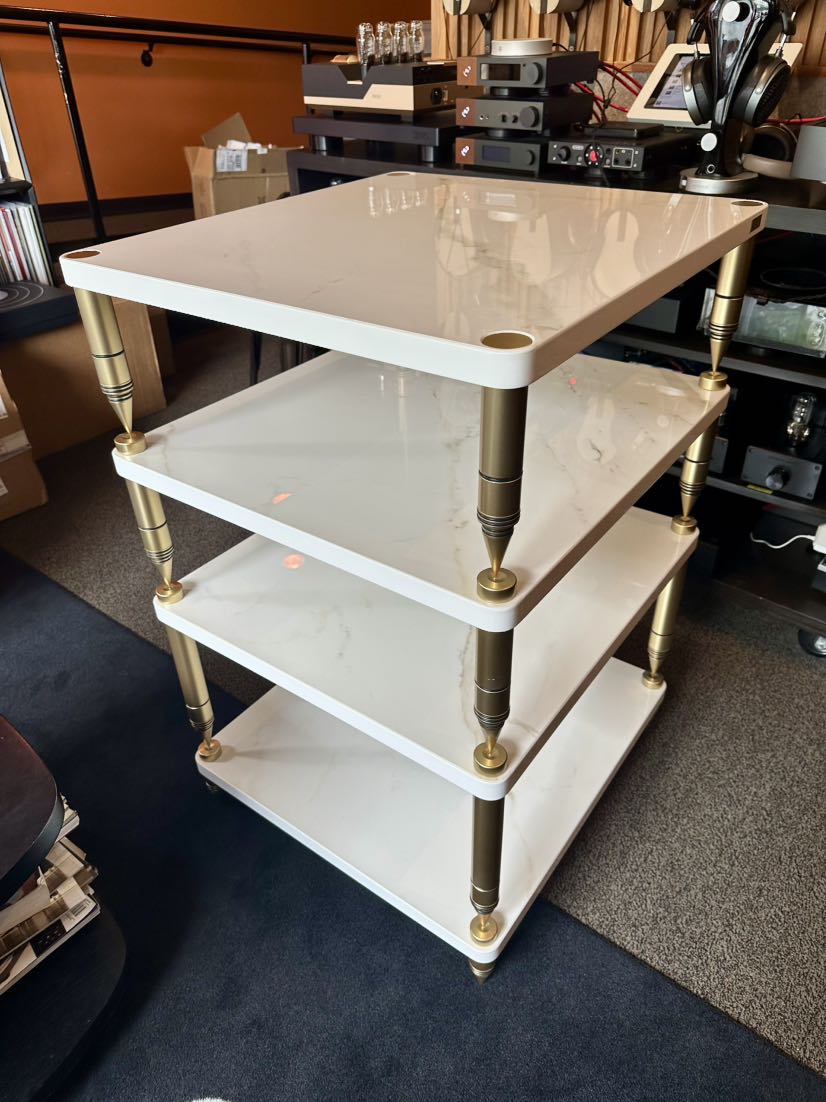 SolidSteel HP-4 Audio Rack (USED - Calcatta Gold White) (available to demo)